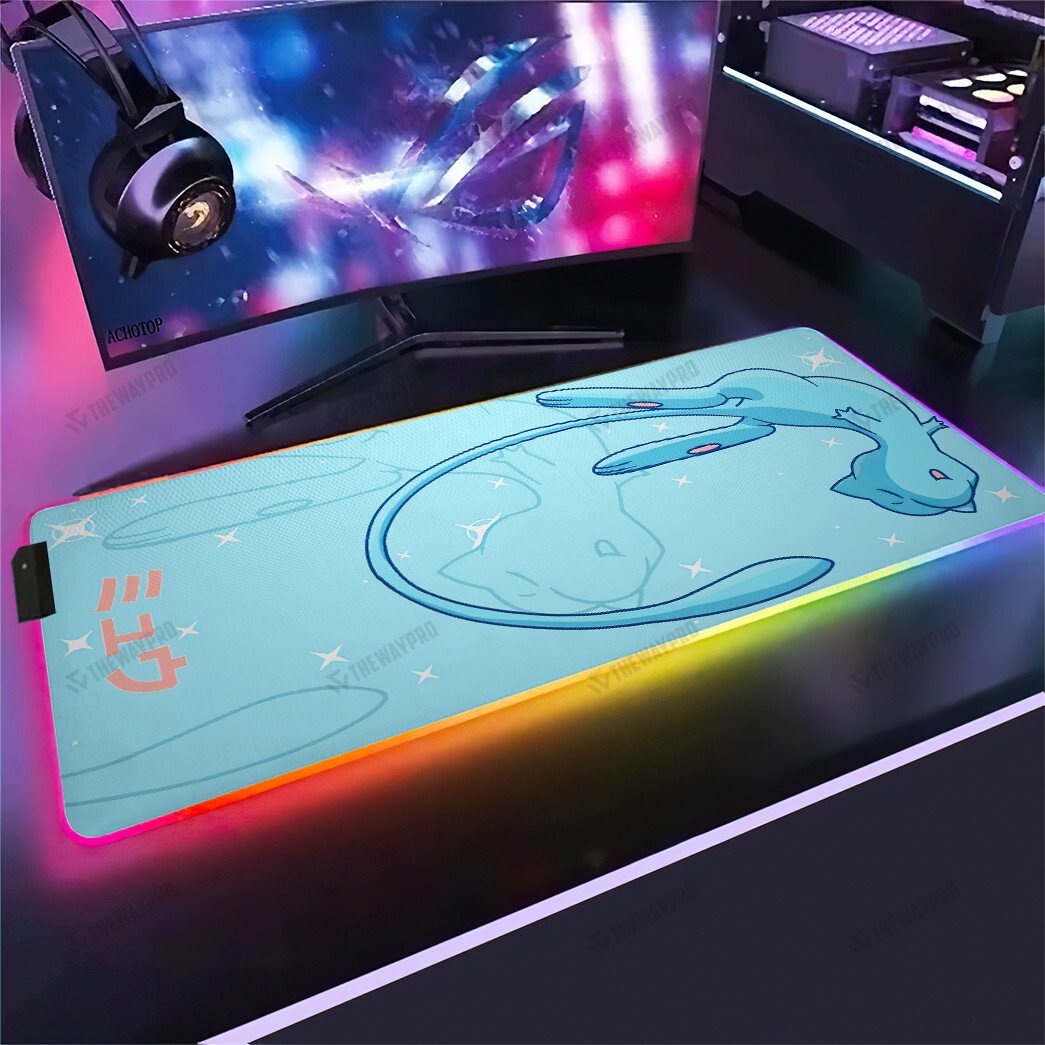 Shiny Mew RGB Led Mouse Pad