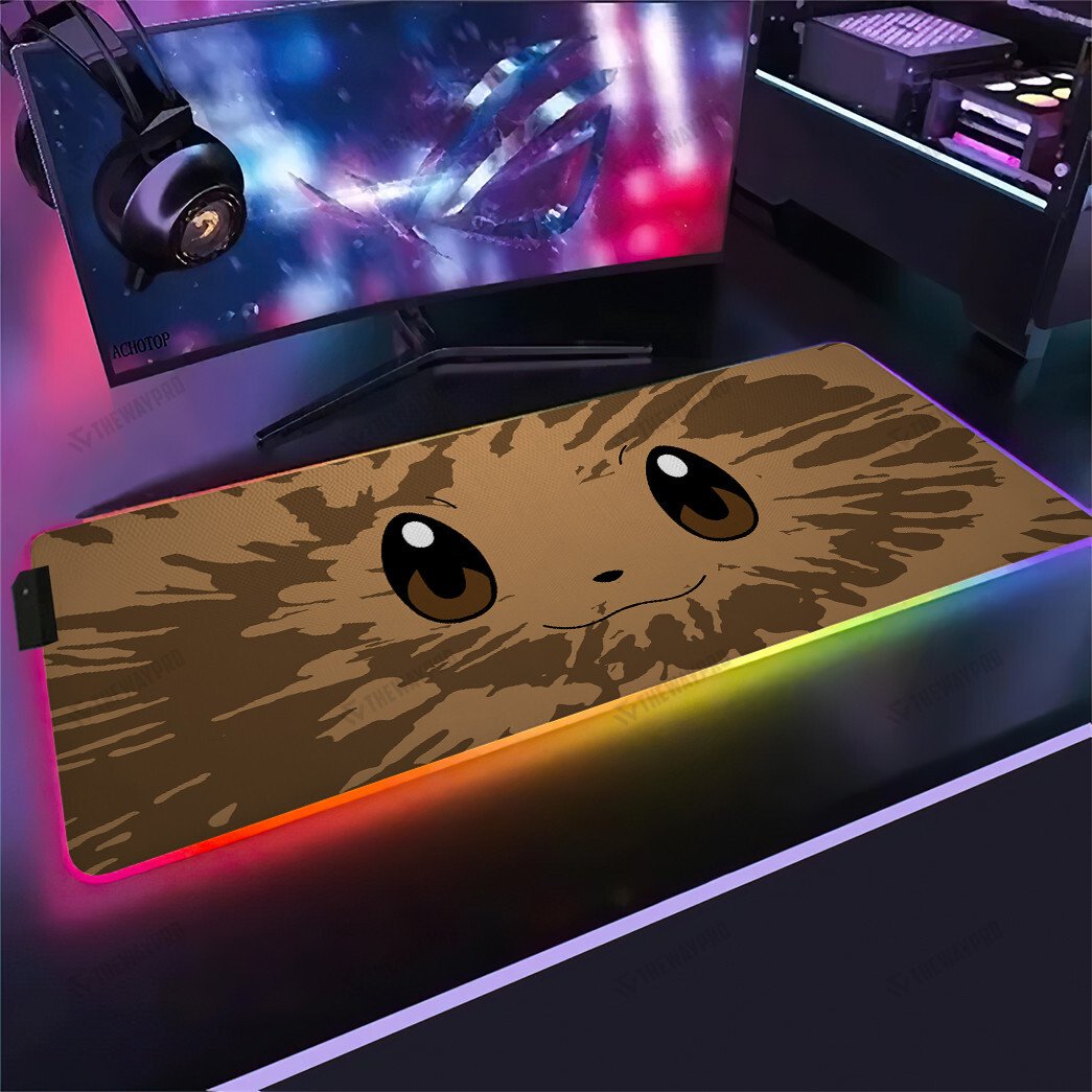 Eevee Face Tiedye RGB Led Mouse Pad