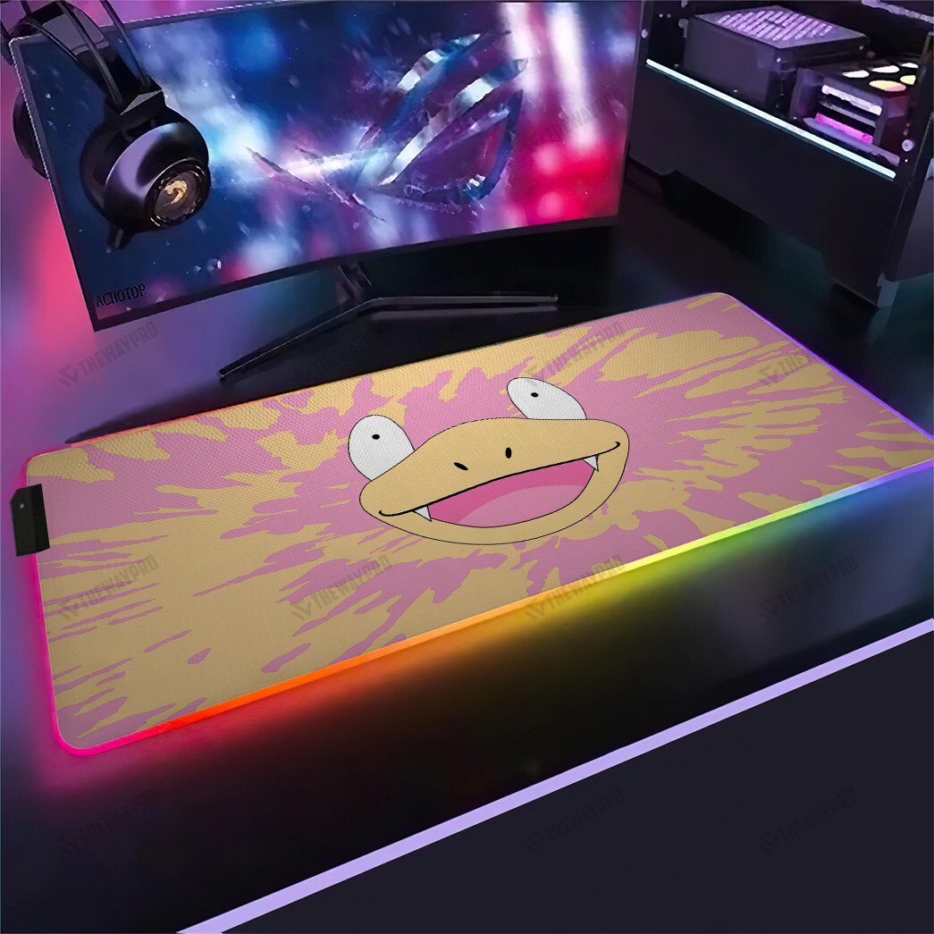 Slowpoke Face Tiedye RGB Led Mouse Pad