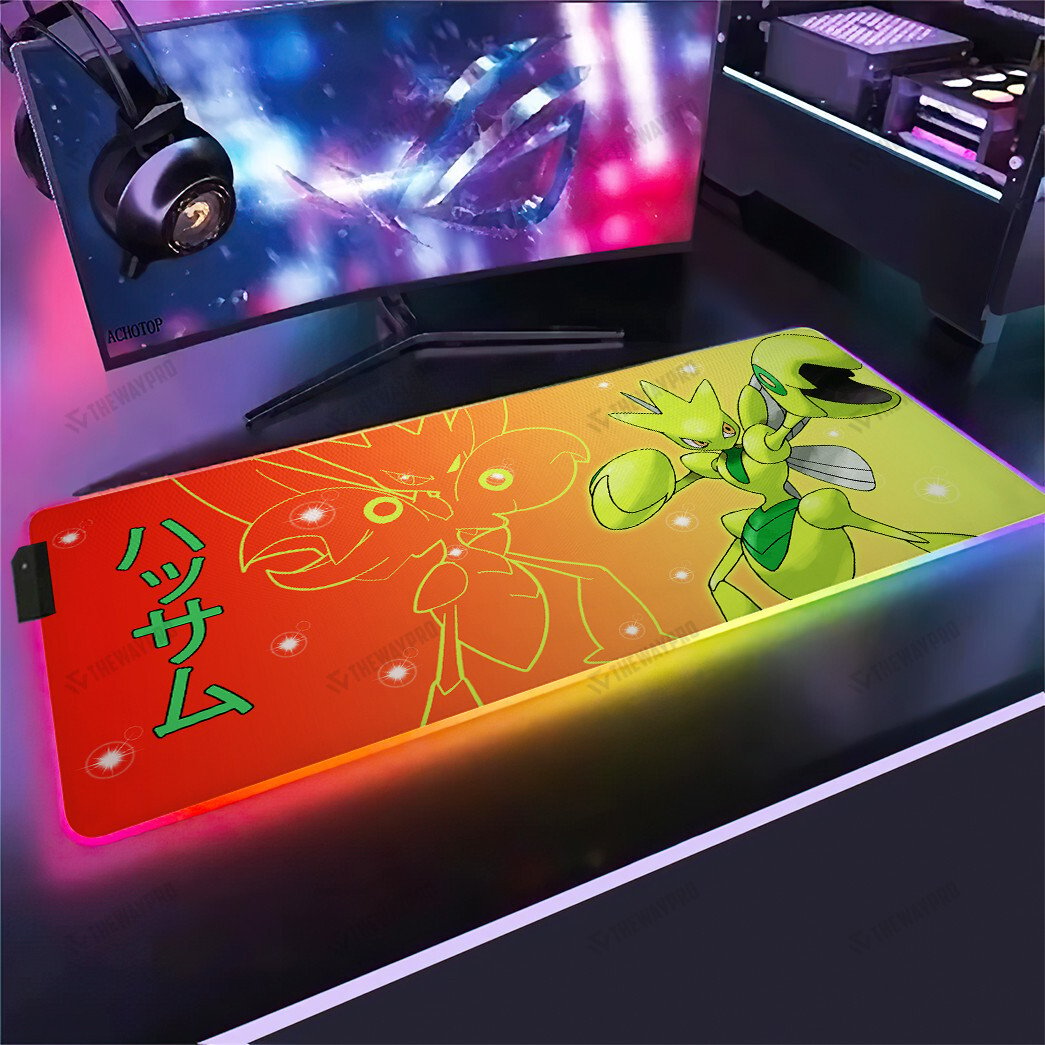 Shiny Scizor RGB Led Mouse Pad