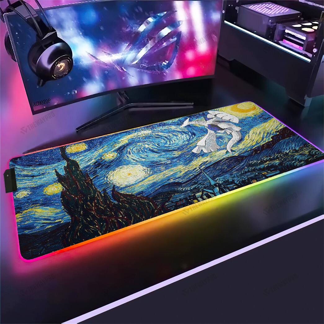 Lugia Starry Night RGB Led Mouse Pad