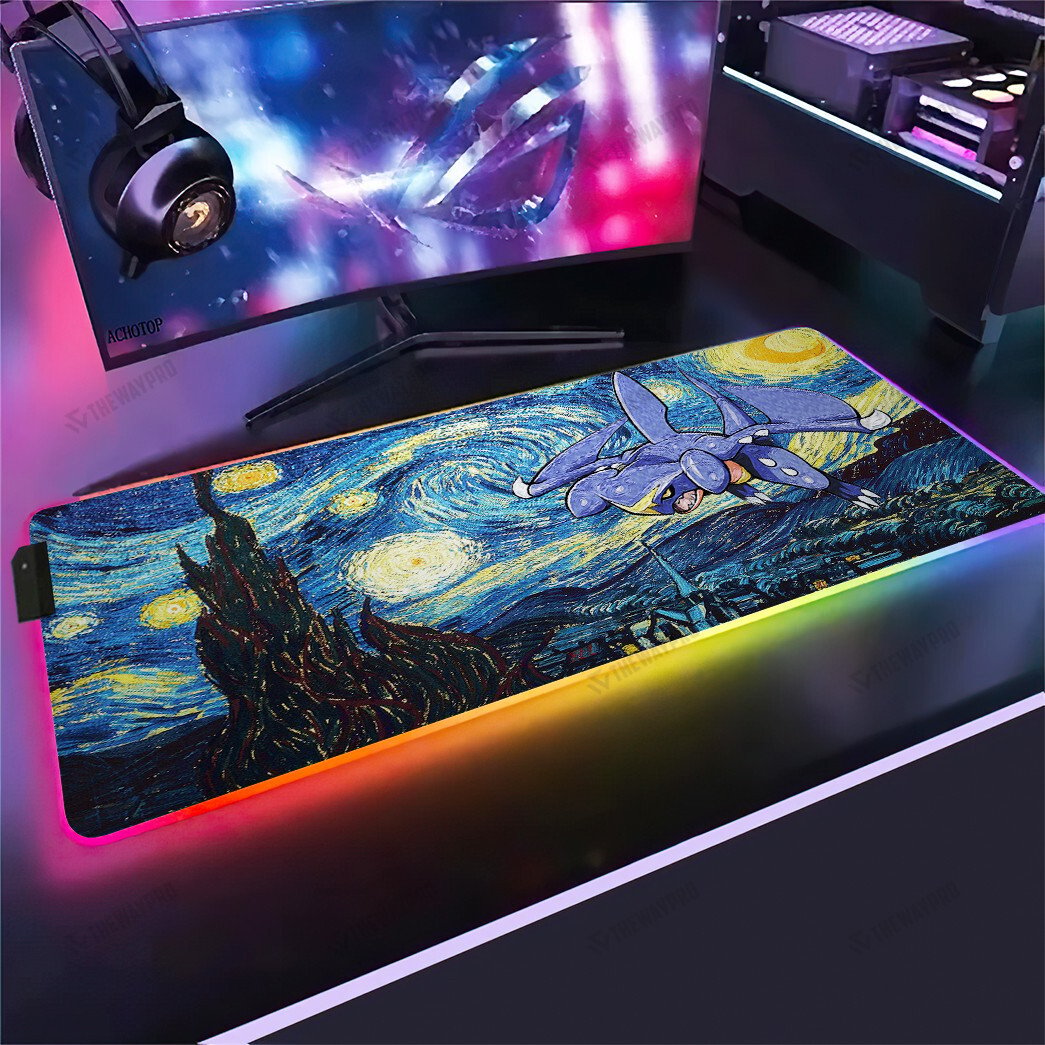 Garchomp Starry Night RGB Led Mouse Pad