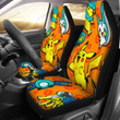 Anime Pkm Electric Seamless Pattern Custom Thickened Back Car Seat