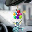 Anime Pkm Balloon Vaporeon Custom Car Hanging Ornament