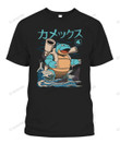 Anime Pkm Blastoise Water Kaiju Custom Graphic Apparel Popular Tee - Unisex / Black S Printed