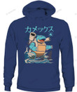 Anime Pkm Blastoise Water Kaiju Custom Graphic Apparel Unisex Hoodies / Navy S Printed