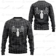 Movie Superhero Black SM Suit Custom Imitation Knitted Sweatshirt
