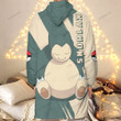 Anime Pkm Snorlax Custom Fleece Blanket Hoodie