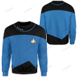 Star Trek The Next Generation Duty Uniform Blue Suit Custom Sweatshirt