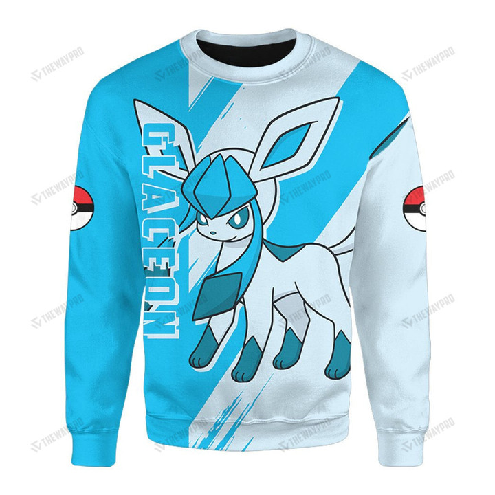 Anime Pkm Glaceon Custom Sweatshirt Apparel / S