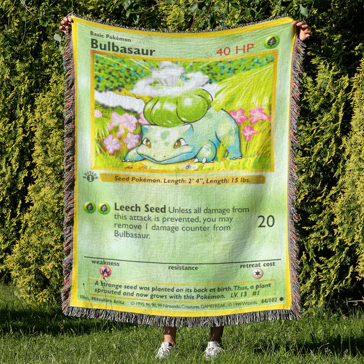 Bulbasaur Custom Woven Blanket