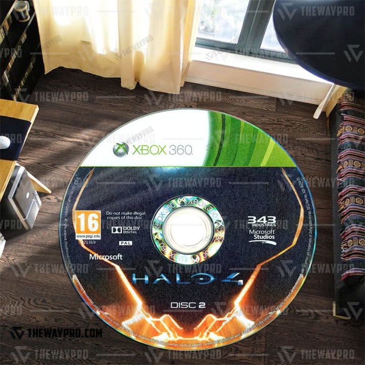 Game Halo 4 Disc 2 Custom Round Carpet S/ 23.5X23.5 Bo3108219