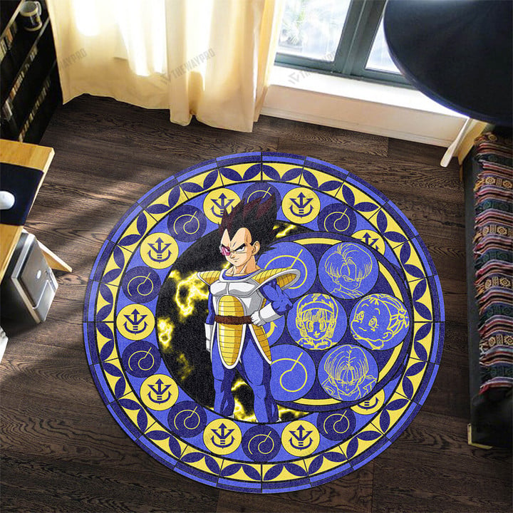 Anime Dragon Ball Vegeta Custom Round Carpet