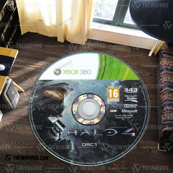 Game Halo 4 Disc 1 Custom Round Carpet S/ 23.5X23.5 Bo3108218