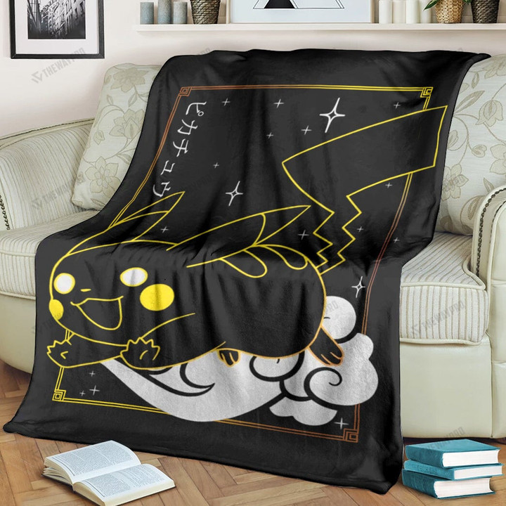 Anime Pkm Pikachu Soft Blanket / S/(43X55)