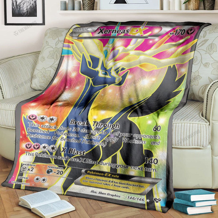 Anime Pkm Xerneas Ex Xy Custom Soft Blanket / S/(43X55)