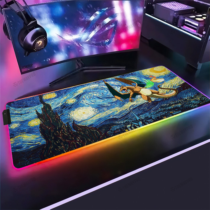 Charizard Starry Night Custom Led Mousepad
