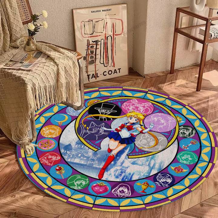 Anime Sailor Moon Custom Round Carpet