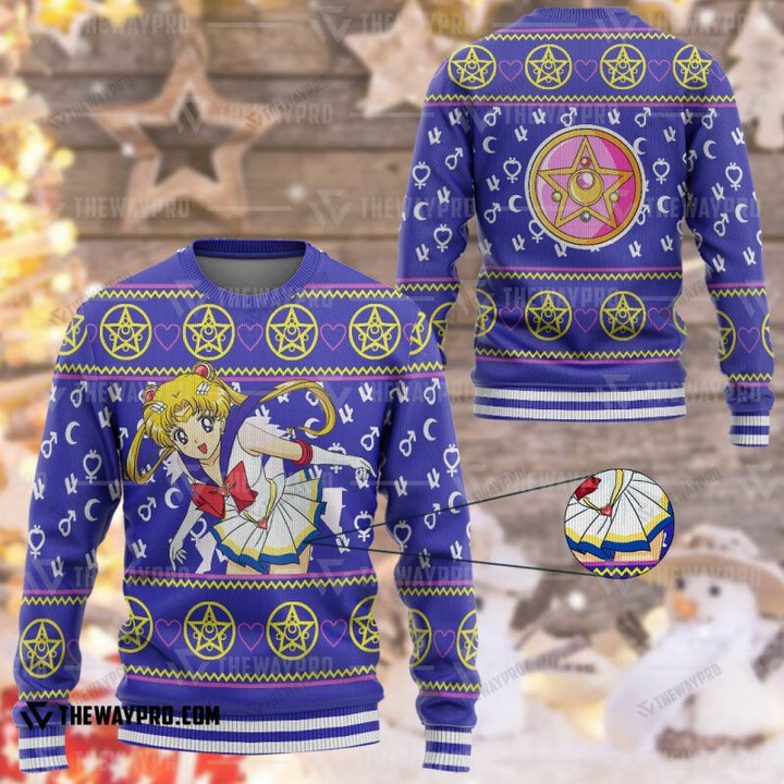 Anime Sailor Moon Custom Imitation Knitted Sweatshirt Thicken / Xs Bl3010216