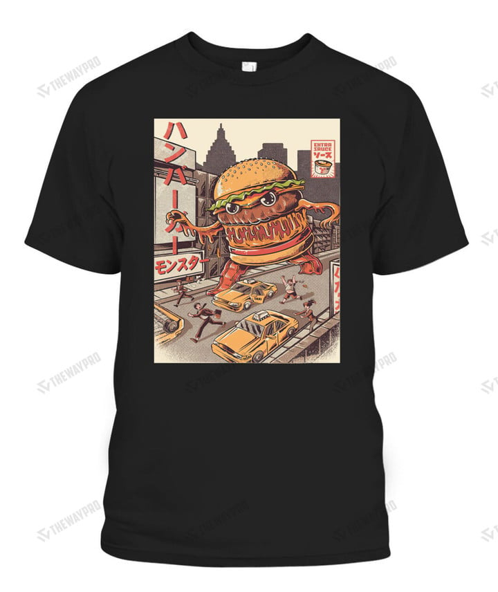 Hamburger Kaiju Custom Graphic Apparel