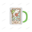 Tarot The Sky Custom Coffee Mug-Green color inside