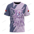 Anime Pkm Espeon Custom T-Shirt Apparel / S