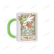 Tarot The Sky Custom Coffee Mug-Green color inside