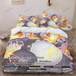 Anime Pkm Charizard Vmax Cards Custom Bedding Set Twin 3Pcs