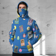 Anime Pkm Cards And Elements Custom Snood Hoodie / S