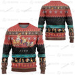 Anime Pkm Fire Custom Imitation Knitted Sweatshirt