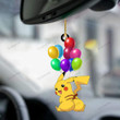 Nime Pkm Balloon Thicc Pikachu Custom Car Hanging Ornament