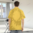 Tie Dye Pikachu Face Custom Men's Hawaiian Shirt With Button Closure