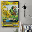 Anime Pkm Link & Pikachu Tag Team Gx Custom Canvas