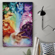 Anime Pkm Eevee Rainbow Custom Canvas