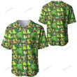 Anime Pkm Grass Seamless Pattern Custom Baseball Jersey Bo04042256