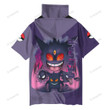 Anime Pkm Gengar Custom Hooded Tshirt