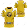 Dino Thunder Yellow Power Rangers Custom T-Shirt