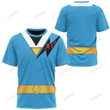 Mighty Morphin Alien Rangers Blue Aquitar Ranger Custom T-Shirt
