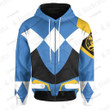 Mighty Morphin Power Rangers Sentry Blue Pterodactyl Custom Hoodie