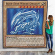 Anime YGO Blue Eyes White Dragon Card Custom Quilt