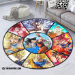 Anime Dragon Ball Goku Evolution Custom Round Carpet Bt09042201