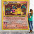 Anime Pkm Charizard Card Custom Quilt / 35.4 X 39.4