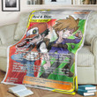 Anime Pkm Red & Blue Trainer Custom Soft Blanket / S/(43X55)