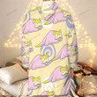 Anime Pkm Galarian Slowpoke Custom Fleece Blanket Hoodie