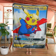 Anime Pkm Supermans Pikachu Custom Soft Blanket