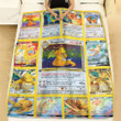 Anime Pkm Dragonite Cards Version 2 Custom Soft Blanket