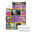 Anime Pkm Mimikyu Cards Version 2 Custom Soft Blanket