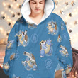 Anime Pkm Blastoise Custom Fleece Blanket Hoodie