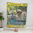 Anime Pkm Tag Team Personalized Card Custom Soft Blanket - Photo And Design Can Be Customized