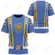 MMPR Ninjetti Upgrade Version Blue Wolf Custom T-Shirt